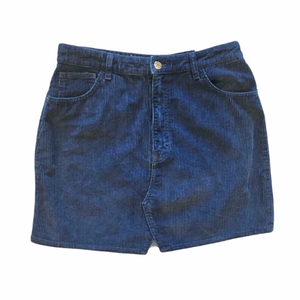 ✨3/$30 NWT Zara Navy Corduroy 100% Cotton Mini Skirt